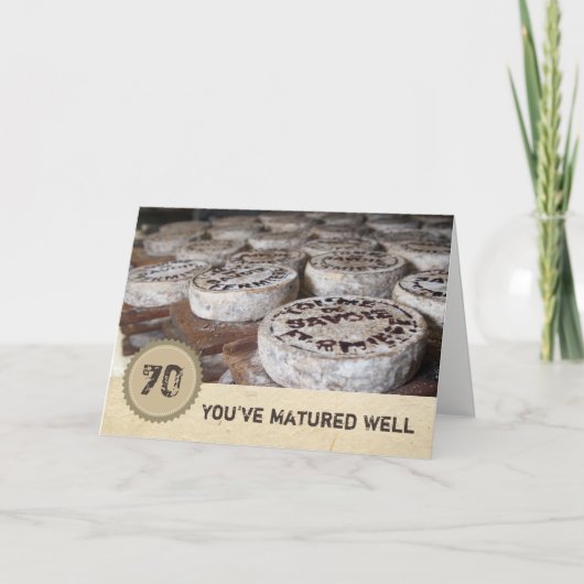 Je hebt gerijpte goed 70ste verjaardag oude kaas kaart (Voorkant)