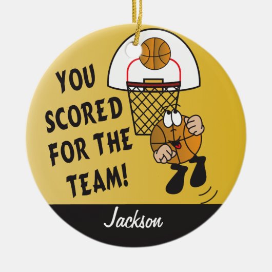Je hebt gescand voor het team - Basketball Keramisch Ornament (Voorkant)