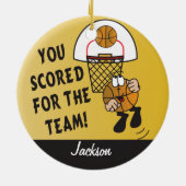 Je hebt gescand voor het team - Basketball Keramisch Ornament (Achterkant)