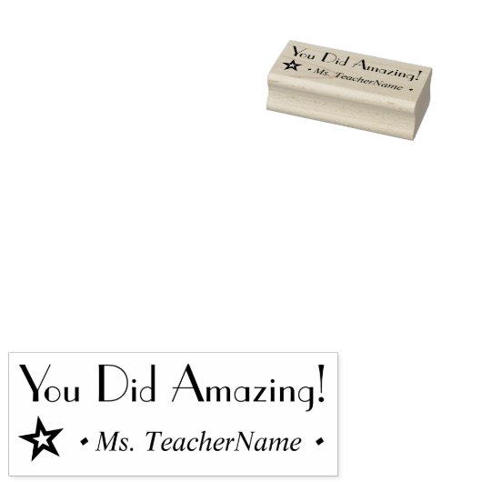 "Je hebt geweldig gedaan!" Educator Feedback Rubbe Rubberstempel (Gestempeld)