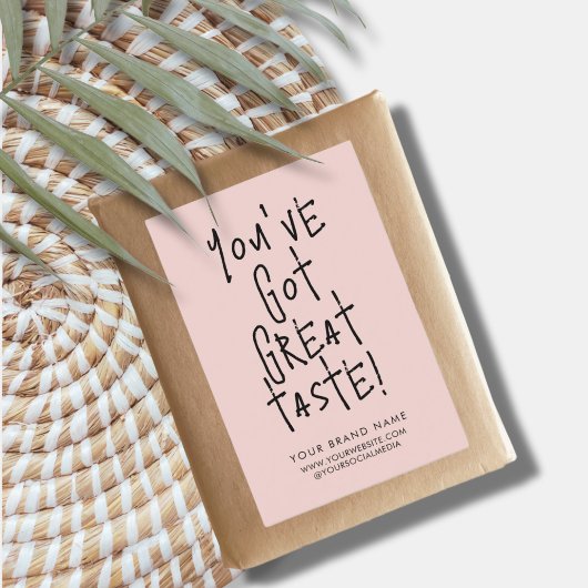 Je hebt geweldige smaak doos verzegeling verpakkin voedselcontainer etiket