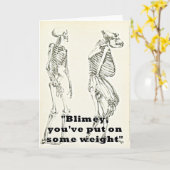 Je hebt gewichtheffen begroetingen Kaart skelet ge (Gele Bloem)