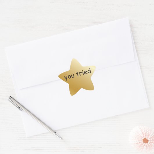 Je hebt Gold Star Sticker geprobeerd (Envelop)