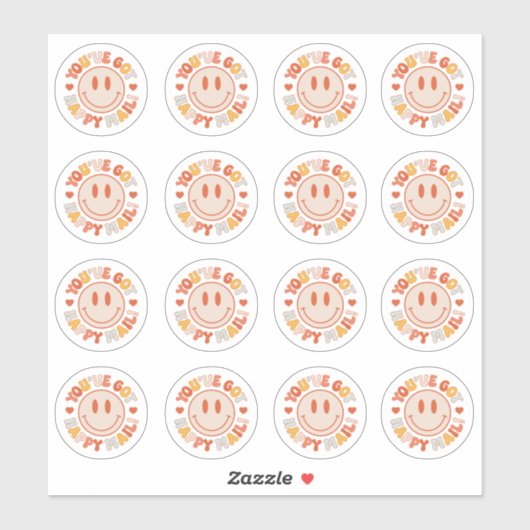 Je hebt Happy Mail Groovy Smile Sticker Blad (Vel)