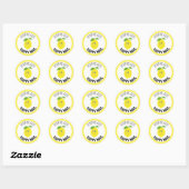 Je hebt Happy Mail Lemon Yellow Round Sticker (Vel)