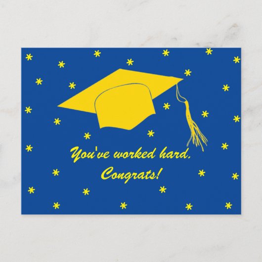 Je hebt hard gewerkt. Gefeliciteerd! Briefkaart (Voorkant)