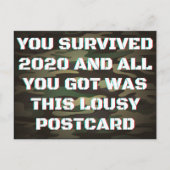 Je hebt het 2020 grappige nieuwjaar overleefd briefkaart (Voorkant)