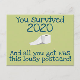 Je hebt het 2020 grappige nieuwjaar overleefd briefkaart