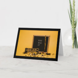 Je hebt het Afstudeerder Wenskaart gedaan Kaart