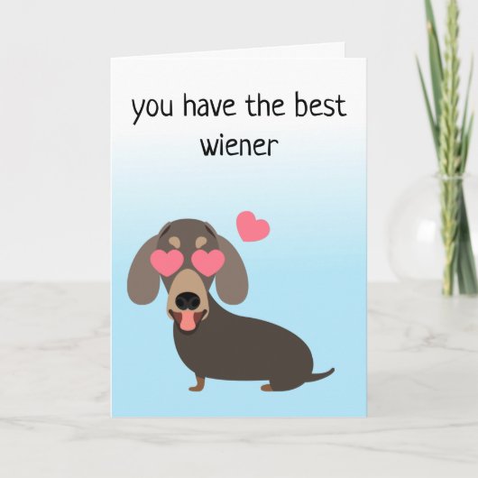 Je hebt het beste Wiener Love Dog Jubileum Kaart (Voorkant)