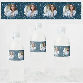 Je hebt het blauwe fotoklasse van 2023 Afstuderen  Waterfles Etiket