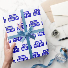 Je hebt het blauwe teken gedaan cadeaupapier