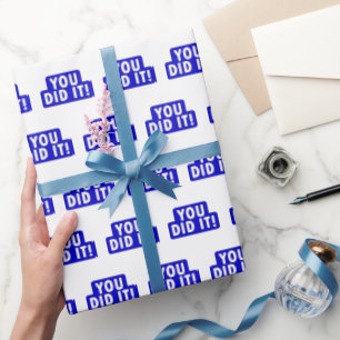 Je hebt het blauwe teken gedaan cadeaupapier