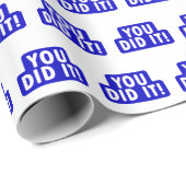 Je hebt het blauwe teken gedaan cadeaupapier (Rol Hoek)