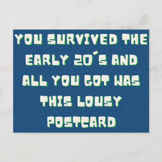 Je hebt het Briefkaart van begin 20 overleven (Voorkant)