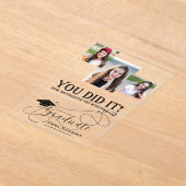 Je hebt het gedaan Acrylic Multi Photo Afstudeerde Acryl Uitnodigingen (Laagn)