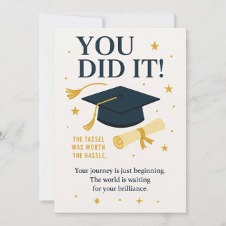 Je hebt het gedaan!" Afstudeerkaart – Gefeliciteer Kaart
