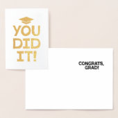Je hebt het gedaan afstuderen gefeliciteerd vette  folie kaarten (Display)