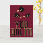 Je hebt het gedaan! Afstuderen-kaart Kaart (Gele Bloem)