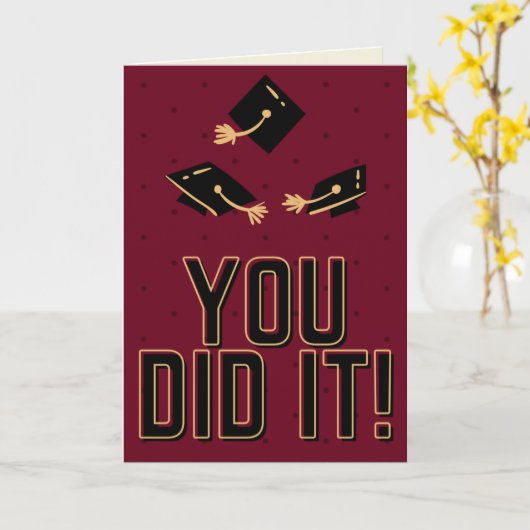 Je hebt het gedaan! Afstuderen-kaart Kaart (Gele Bloem)