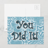 Je hebt het gedaan! briefkaart (Voorkant / Achterkant)
