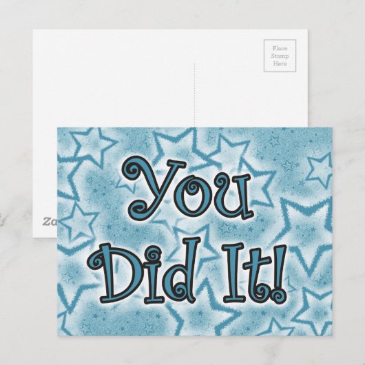 Je hebt het gedaan! briefkaart (Voorkant / Achterkant)