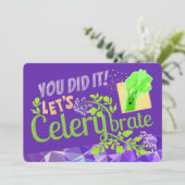 Je hebt het gedaan! Celerybrate - Punny Garden Pos Bedankkaart (Staand voorkant)