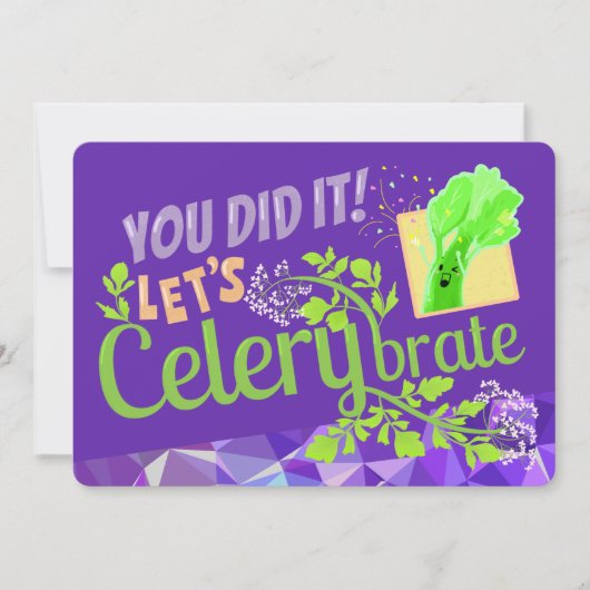 Je hebt het gedaan! Celerybrate - Punny Garden Pos Bedankkaart (Voorkant)
