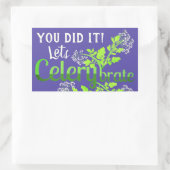 Je hebt het gedaan! Celerybrate - Punny Garden Rechthoekige Sticker (Tas)