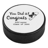 Je hebt het gedaan felicitaties afstuderen voeg st hockey puck (3/4)
