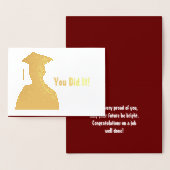 Je hebt het gedaan! Folie Kaart (Display)