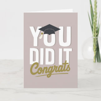 Je hebt het gedaan Gefeliciteerd Afgestudeerd Afst Kaart
