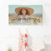 Je hebt het gedaan! Gefeliciteerd Afstuderen Foto Spandoek (Insitu)