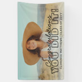 Je hebt het gedaan! Gefeliciteerd Afstuderen Foto Spandoek (Verticaal)