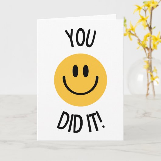 Je hebt het gedaan kaart (Gele Bloem)