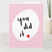 Je hebt het gedaan! kaart (Voorkant)