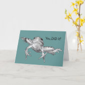 Je hebt het gedaan! Leaping Frog: Afstuderen Kaart (Gele Bloem)