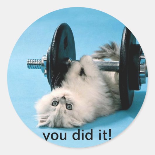 je hebt het gedaan ronde sticker (Voorkant)