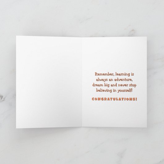 Je hebt het gedaan! Schattige Fox Afstuderen Joy Kaart (Binnen)