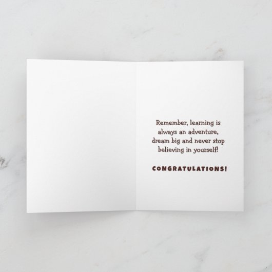 Je hebt het gedaan! Schattige Lion Afstuderen Joy Kaart (Binnen)