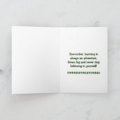 Je hebt het gedaan! Schattigee Koe Afstuderen Joy Kaart (Binnen)