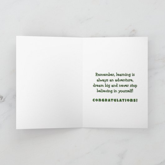 Je hebt het gedaan! Schattigee Koe Afstuderen Joy Kaart (Binnen)