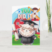 Je hebt het gedaan! Schattigee Sheep Afstuderen Jo Kaart (Voorkant)