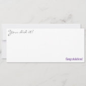 Je hebt het gedaan! Vroege animatie Vrouw Springen Save The Date (Achterkant)