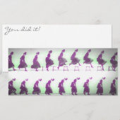 Je hebt het gedaan! Vroege animatie Vrouw Springen Save The Date (Voorkant / Achterkant)