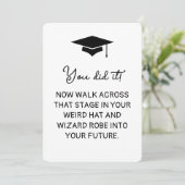 Je hebt het gedaan! Wizard Robe en Pet Grappig Afs Feestdagenkaart (Staand voorkant)