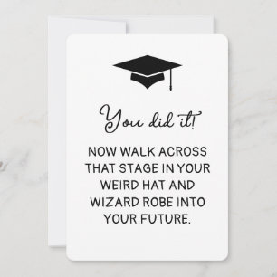 Je hebt het gedaan! Wizard Robe en Pet Grappig Afs Feestdagenkaart