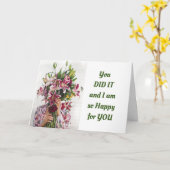 ** JE HEBT HET GEDAAN - ZO BLIJ VOOR JE ** MET BLO KAART (Gele Bloem)