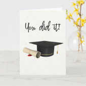 Je hebt het gefeliciteerd met Graduy Cap Diploma Kaart (Gele Bloem)