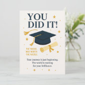 "Je hebt het gehaald!" Afstudeerkaart – Gefelicite Kaart (Staand voorkant)